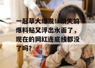 一起草大爆发！消失的爆料贴又浮出水面了，现在的网红连底线都没了吗？